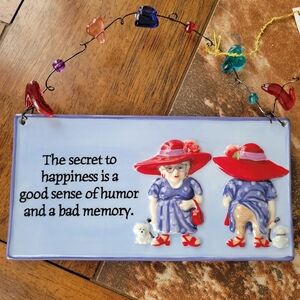 Biddys Bad Memory Ceranic Placard Plate